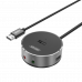 USB2.0 3口集線器 + 立體聲音訊插口. 											